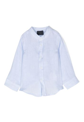 Fay Kids logo-embroidered shirt - Blau