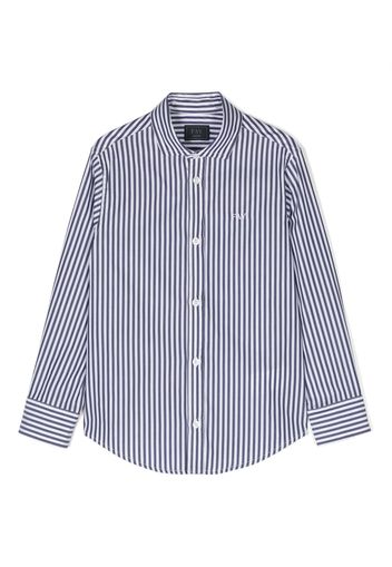 Fay Kids stripe-pattern shirt - Blau