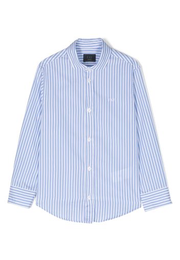 Fay Kids stripe-pattern long-sleeve shirt - Blau