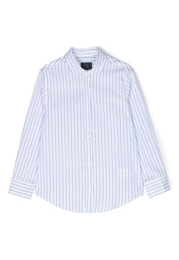 Fay Kids stripe-print cotton shirt - Weiß