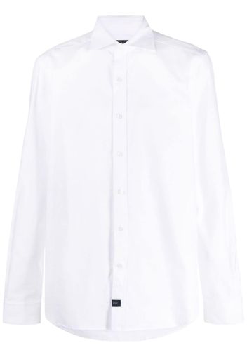 Fay spread-collar cotton shirt - Weiß