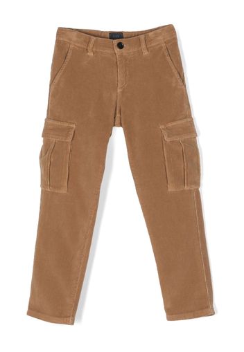 Fay Kids straight-leg cargo trousers - Braun