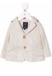 Fay Kids embroidered-logo single-breasted blazer - Nude