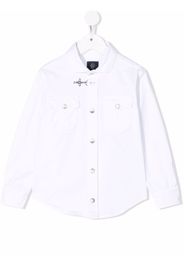 Fay Kids band-collar jacket - Weiß