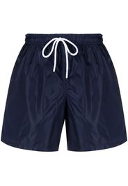 Fay striped-edge drawstring-waist swim shorts - Blau