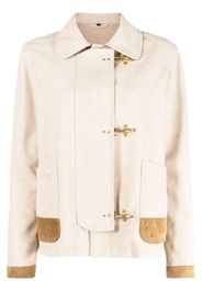 Fay Schmale Jacke mit Kontrastdetails - Nude