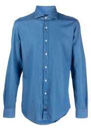 Fay denim-effect shirt - Blau