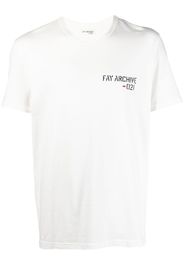Fay logo-print T-shirt - Weiß