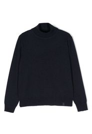 Fay Kids roll-neck knitted jumper - Blau