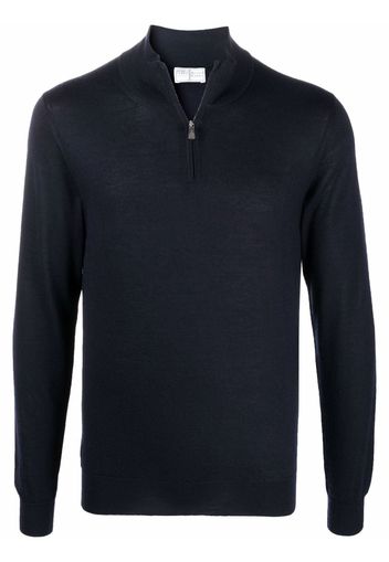 Fedeli Rollkragenpullover mit gerippten Details - Blau