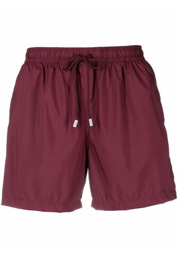 Fedeli flap-pocket drawstring-waist swim shorts - Rot