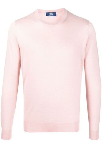 Fedeli ribbed crew neck jumper - Rosa