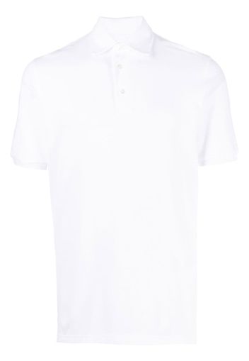 Fedeli grained textured cotton polo - Weiß