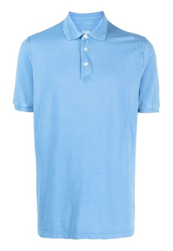 Fedeli Poloshirt aus Pikee - Blau