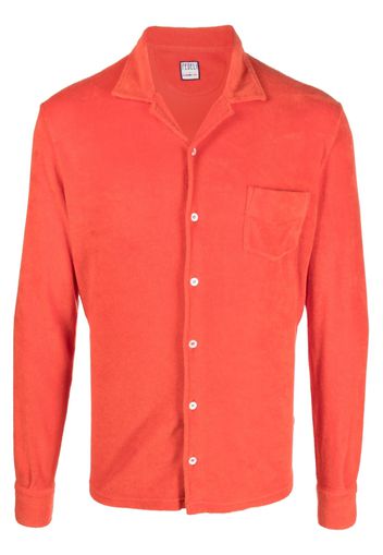 Fedeli terry-cloth cotton shirt - Orange