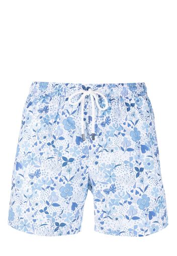 Fedeli Badeshorts mit Blumen-Print - Blau