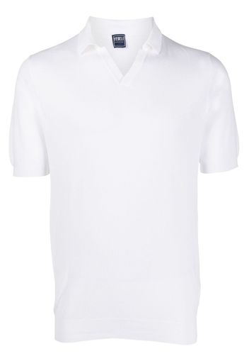 Fedeli short-sleeved cotton polo shirt - Weiß