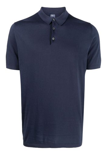 Fedeli short-sleeved cotton polo shirt - Blau