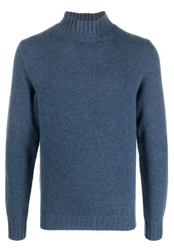 Fedeli high-neck long-sleeve jumper - Blau