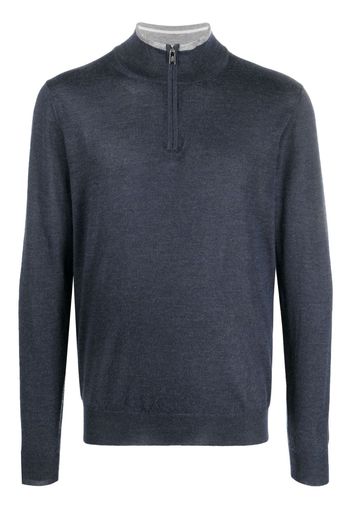 Fedeli Favonio half-zip jumper - Blau