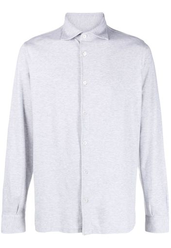 Fedeli spread-collar button-up shirt - Grau