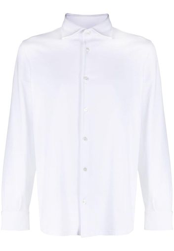 Fedeli spread-collar button-up shirt - Weiß