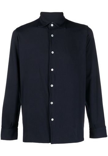 Fedeli spread-collar button-up shirt - Blau