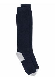 Fedeli Socken mit Kontrasteinsatz - Blau