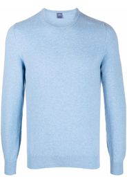 Fedeli Fein gestrickter Kaschmirpullover - Blau