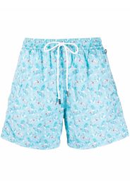 Fedeli flamingo print swim shorts - Blau
