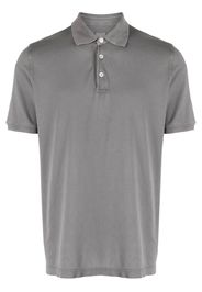 Fedeli piqué-weave cotton polo - Grau