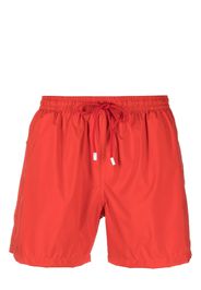 Fedeli logo-patch swim shorts - Rot