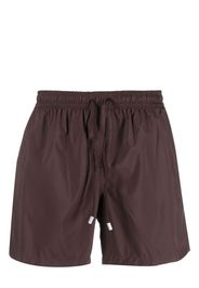 Fedeli Badeshorts mit Logo-Patch - Braun