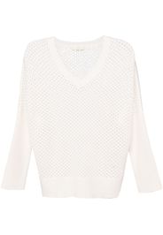 Fedeli Locri Lochstrick-Pullover - Weiß