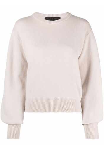 Federica Tosi Gerippter Strickpullover - Nude