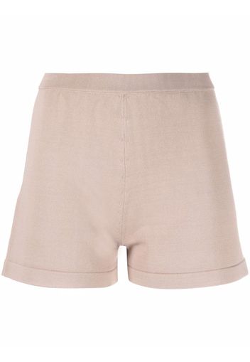 Federica Tosi high-waisted knit shorts - Nude