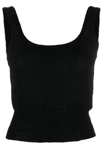 Federica Tosi brushed scoop-neck vest top - Schwarz