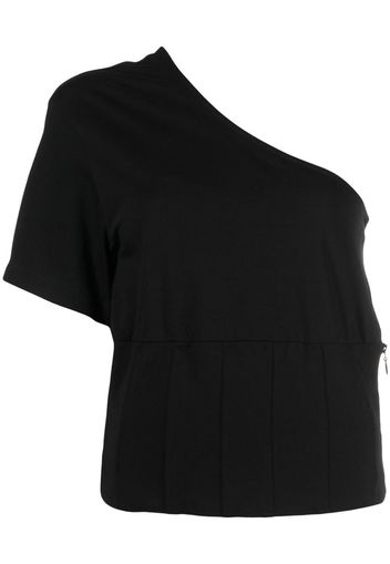 Federica Tosi one-shoulder short-sleeved T-shirt - Schwarz