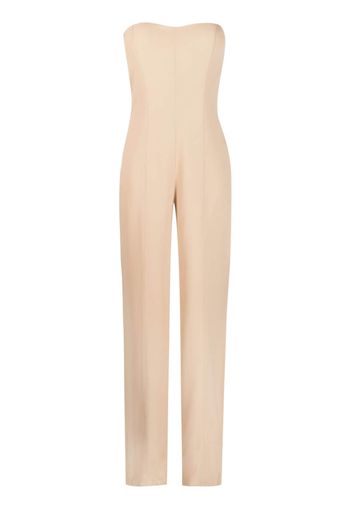 Federica Tosi sweetheart strapless jumpsuit - Braun