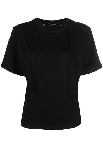 Federica Tosi corset-style cotton T-shirt - Schwarz