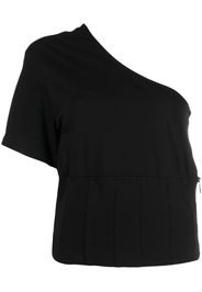 Federica Tosi one-shoulder short-sleeved T-shirt - Schwarz