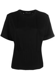 Federica Tosi corset-style cotton T-shirt - Schwarz