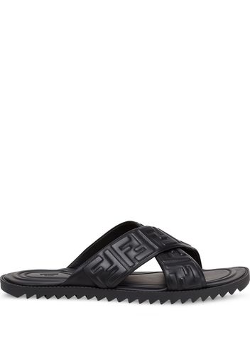 Fendi Sandalen mit FF-Prägung - Schwarz