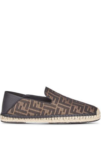 Fendi Espadrilles mit Logo-Print - Braun