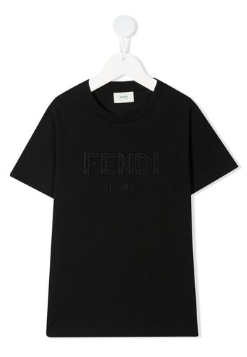 Fendi Kids T-Shirt mit Logo - Schwarz