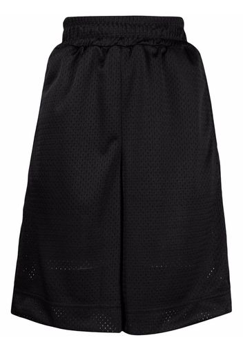 Fendi Knielange High-Waist-Shorts - Schwarz