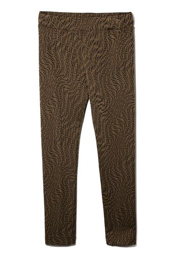 Fendi Kids Leggings mit Vertigo FF-Motiv - Braun