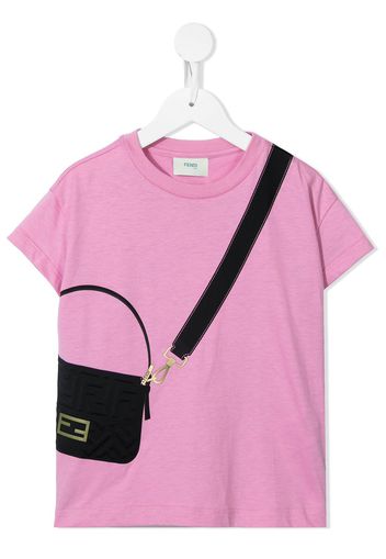 Fendi Kids T-Shirt mit FF - Rosa