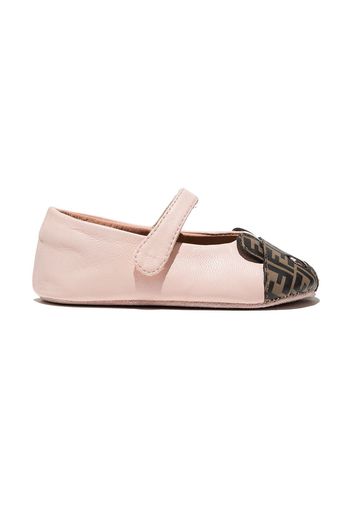 Fendi Kids Ballerinas mit mandelförmiger Kappe - Rosa