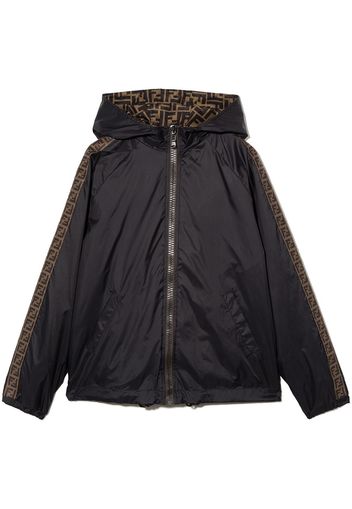 Fendi Kids Wendbare Kapuzenjacke - Schwarz